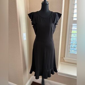 Black Ruffle Detail Dress